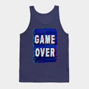 Game Over Glitch Text Distorted Tank Top
